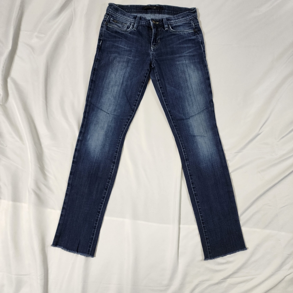 Joe's jeans dark wash blue denim cigarette fit waist 28
